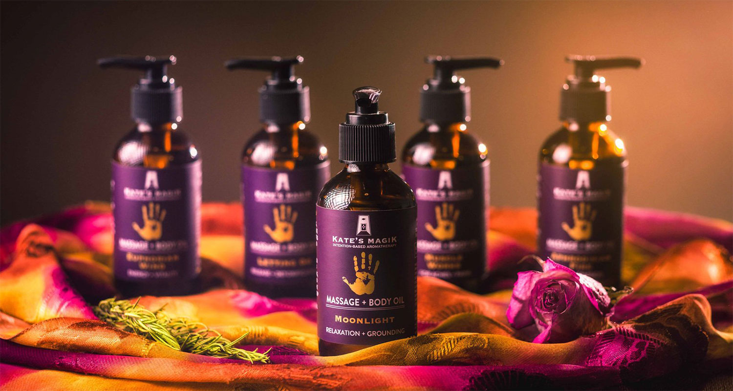NATURAL AROMATHERAPY MASSAGE OILS Kate's Magic